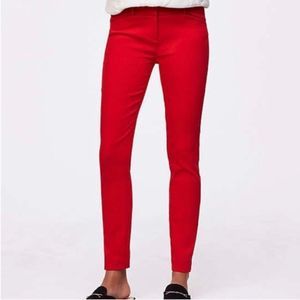 LOFT Red Skinny Pants